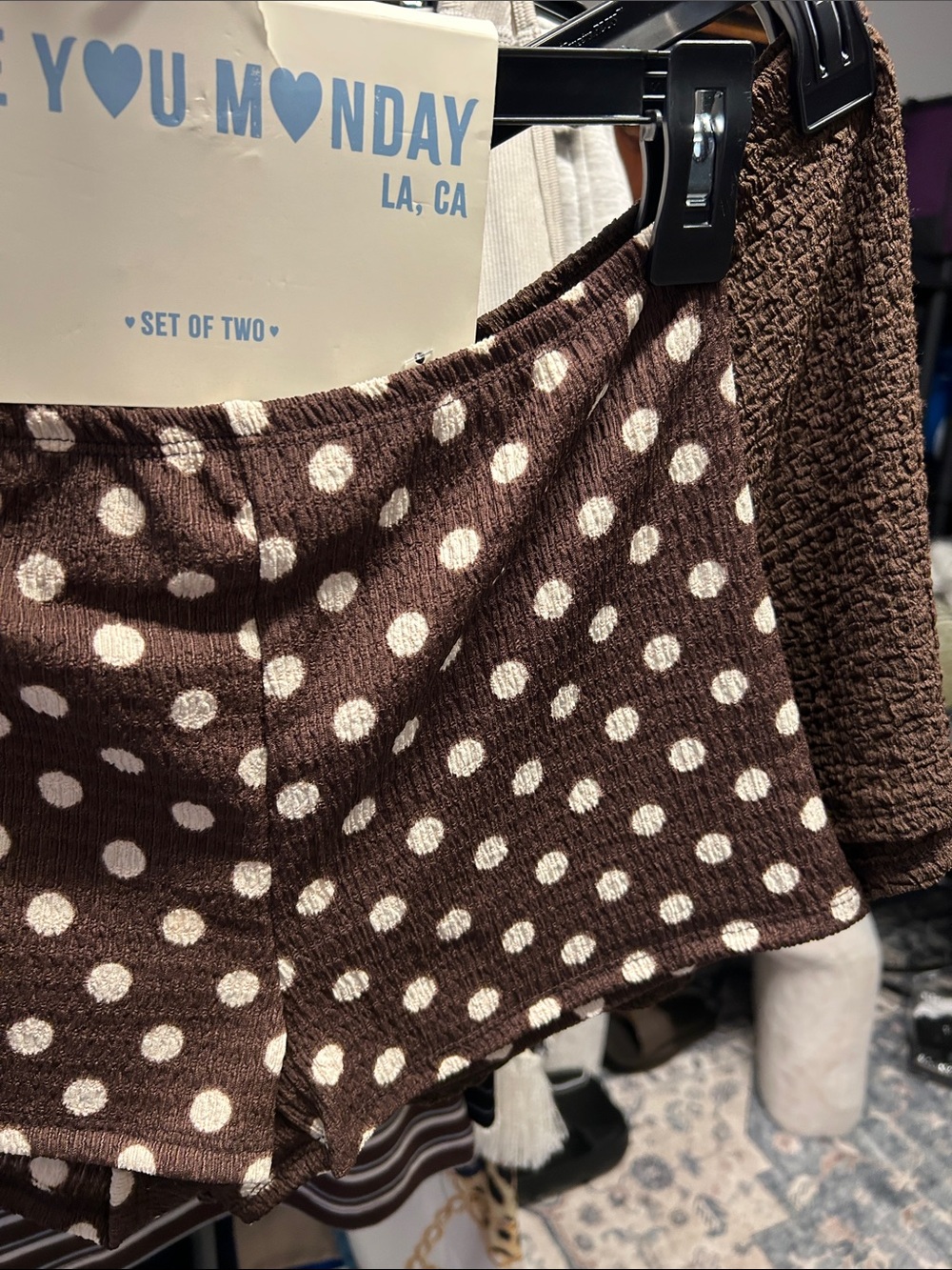 Polka Dot Brown women shorts